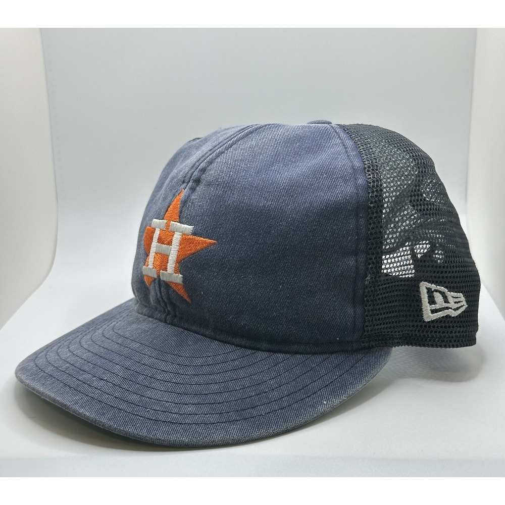 Men's New Era Navy Houston Astros Eric Emanuel Collab 9FIFTY Trucker Hat Cap